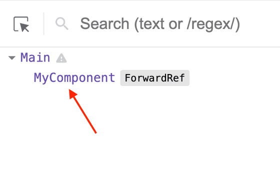 Named React component in forwardRef()