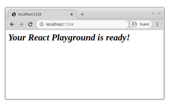React Playground With CSS