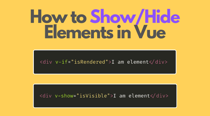 How To Show Hide Elements In Vue